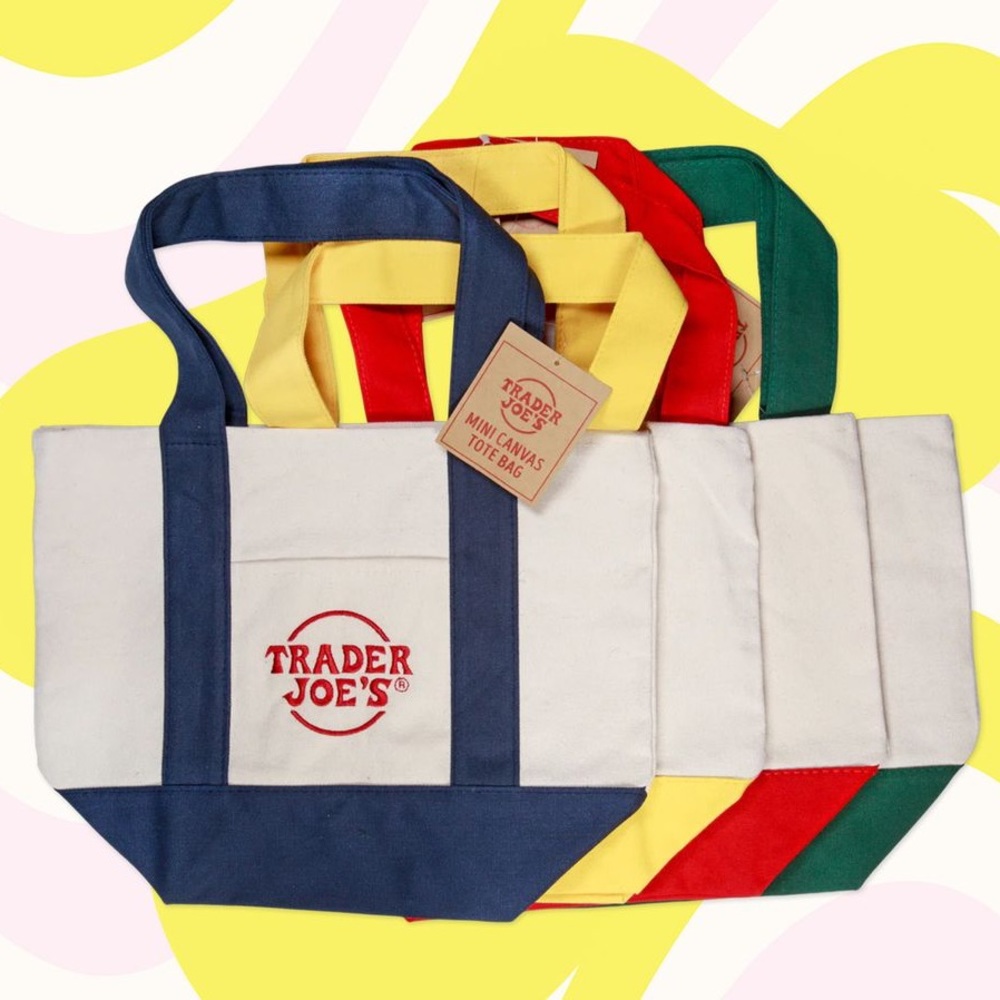 Mini Trader Joe’s tote bags RED OR YELLOW